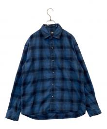 THE NORTH FACE（ザ ノース フェイス）の古着「ロングスリーブフランネルオンブレチェックシャツ　NR62630」｜ネイビー