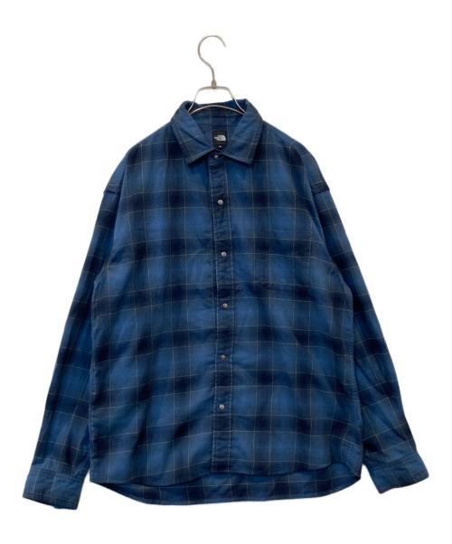 THE NORTH FACE（ザ ノース フェイス）THE NORTH FACE (ザ ノース フェイス) ロングスリーブフランネルオンブレチェックシャツ　NR62630 ネイビー サイズ:Mの古着・服飾アイテム