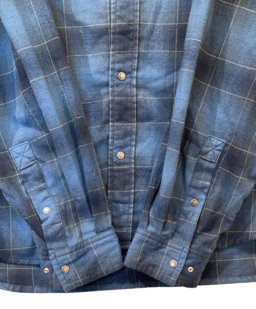 THE NORTH FACE（ザ ノース フェイス）THE NORTH FACE (ザ ノース フェイス) ロングスリーブフランネルオンブレチェックシャツ　NR62630 ネイビー サイズ:Mの古着・服飾アイテム