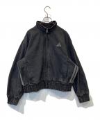 adidasアディダス）の古着「スタジアム ウォッシュドデニム ルーズフィット ジャケット　KV0626」｜ブラック