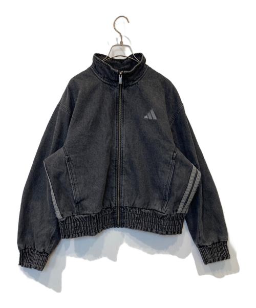 adidas（アディダス）adidas (アディダス) スタジアム ウォッシュドデニム ルーズフィット ジャケット　KV0626 ブラック サイズ:XLの古着・服飾アイテム
