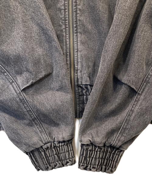 adidas（アディダス）adidas (アディダス) スタジアム ウォッシュドデニム ルーズフィット ジャケット　KV0626 ブラック サイズ:XLの古着・服飾アイテム