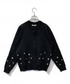 JENNEジェンヌ）の古着「星刺繍ニットジャケット　gfa24aw-jk19」｜ブラック