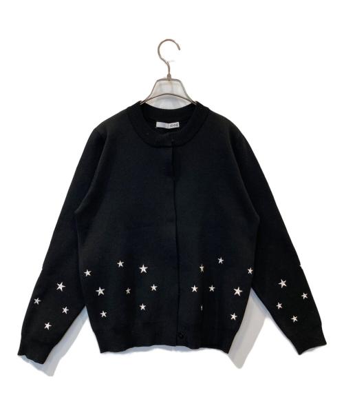 JENNE（ジェンヌ）JENNE (ジェンヌ) 星刺繍ニットジャケット　gfa24aw-jk19 ブラック サイズ:Lの古着・服飾アイテム