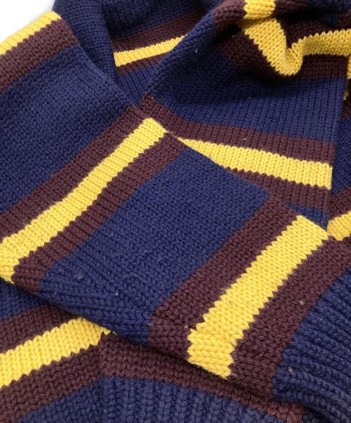 POLO RALPH LAUREN（ポロ・ラルフローレン）POLO RALPH LAUREN (ポロ・ラルフローレン) ウールボーダーニット ネイビー サイズ:Mの古着・服飾アイテム