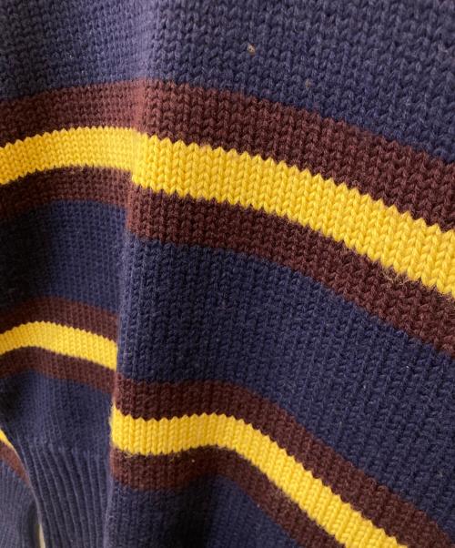 POLO RALPH LAUREN（ポロ・ラルフローレン）POLO RALPH LAUREN (ポロ・ラルフローレン) ウールボーダーニット ネイビー サイズ:Mの古着・服飾アイテム
