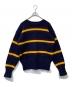POLO RALPH LAUREN（ポロ・ラルフローレン）の古着「ウールボーダーニット」｜ネイビー