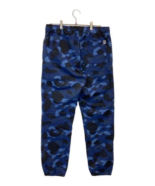 A BATHING APE（アベイシングエイプ）A BATHING APE (アベイシングエイプ) カモフラスウェットジョガーパンツ 001PTL801005M ネイビー サイズ:XLの古着・服飾アイテム