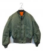 ALPHAアルファ）の古着「MA-1ジャケット 0615-00573-8335」｜カーキ