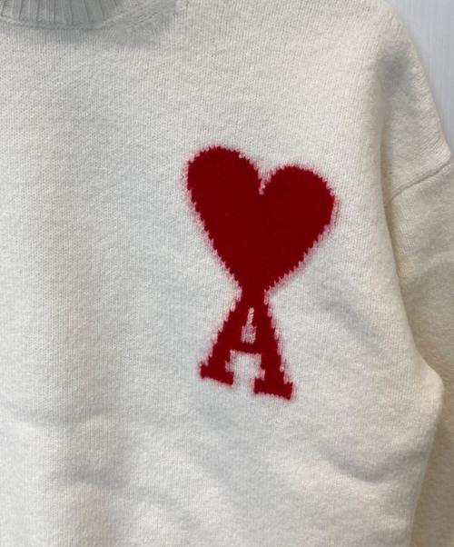 AMI PARIS（アミ パリス）AMI PARIS (アミ パリス) ADC FUNNEL NECK SWEATER　BFUKS402.018 アイボリー サイズ:Sの古着・服飾アイテム