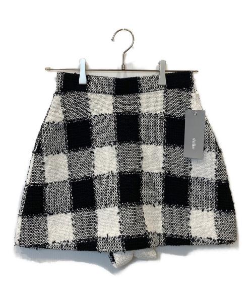 sheller（シェリエ）sheller (シェリエ) ツイードスカート 241048 ブラック×ホワイト サイズ:M 未使用品の古着・服飾アイテム