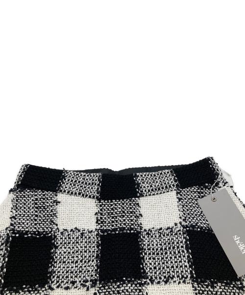 sheller（シェリエ）sheller (シェリエ) ツイードスカート 241048 ブラック×ホワイト サイズ:M 未使用品の古着・服飾アイテム