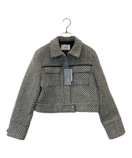 sheller（シェリエ）sheller (シェリエ) Leather combination tweed jacket 241085 ブラック サイズ:FREE 未使用品の古着・服飾アイテム