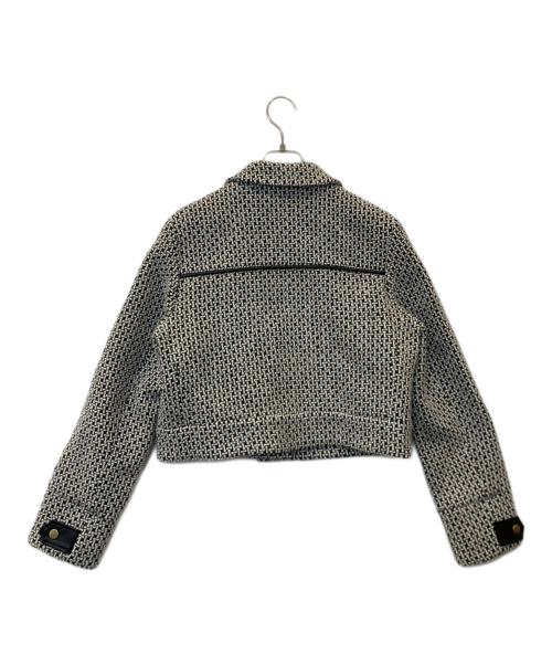sheller（シェリエ）sheller (シェリエ) Leather combination tweed jacket 241085 ブラック サイズ:FREE 未使用品の古着・服飾アイテム