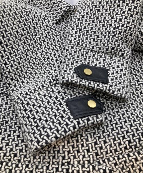 sheller（シェリエ）sheller (シェリエ) Leather combination tweed jacket 241085 ブラック サイズ:FREE 未使用品の古着・服飾アイテム