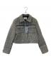 sheller（シェリエ）の古着「Leather combination tweed jacket 241085」｜ブラック