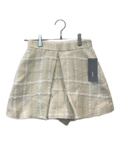 sheller（シェリエ）sheller (シェリエ) ツイードショートパンツ 241038 ホワイト サイズ:S 未使用品の古着・服飾アイテム