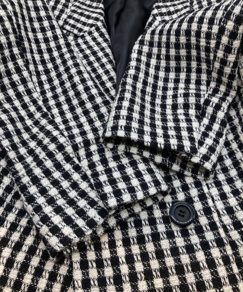 sheller（シェリエ）sheller (シェリエ) ツイードジャケット 	231002 ブラック×ホワイト サイズ:FREE 未使用品の古着・服飾アイテム
