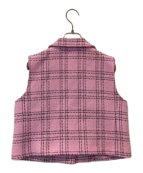 sheller（シェリエ）sheller (シェリエ) ツイードベスト 241060 ピンク サイズ:FREE 未使用品の古着・服飾アイテム