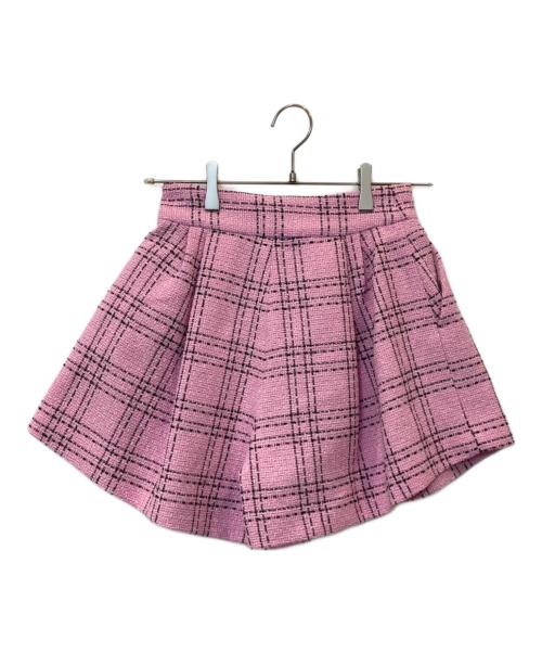 sheller（シェリエ）sheller (シェリエ) ツイードショートパンツ 241064 ピンク サイズ:S 未使用品の古着・服飾アイテム