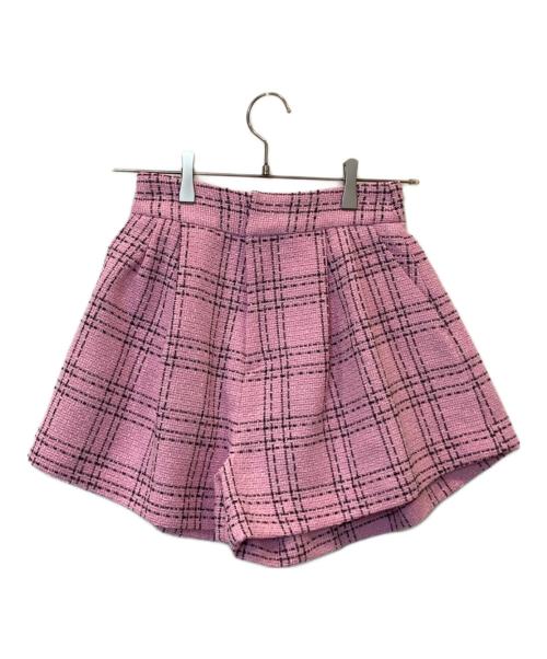 sheller（シェリエ）sheller (シェリエ) ツイードショートパンツ 241064 ピンク サイズ:S 未使用品の古着・服飾アイテム