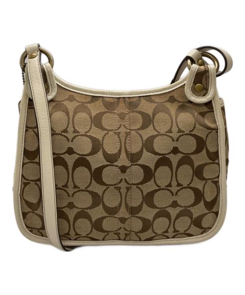 COACH（コーチ）COACH (コーチ) シグネチャーショルダーバッグ 10556 ベージュの古着・服飾アイテム