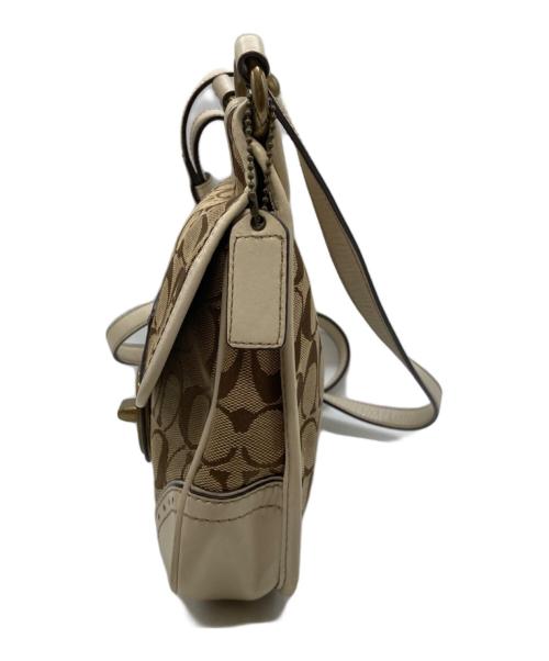 COACH（コーチ）COACH (コーチ) シグネチャーショルダーバッグ 10556 ベージュの古着・服飾アイテム