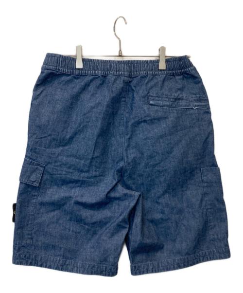 STONE ISLAND（ストーンアイランド）STONE ISLAND (ストーンアイランド) Chambray Canvas Bermuda Shorts インディゴ サイズ:W30の古着・服飾アイテム