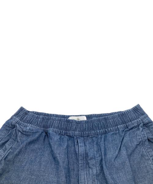 STONE ISLAND（ストーンアイランド）STONE ISLAND (ストーンアイランド) Chambray Canvas Bermuda Shorts インディゴ サイズ:W30の古着・服飾アイテム