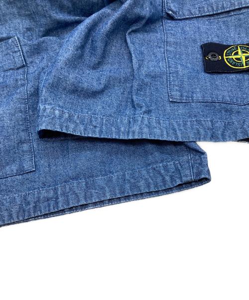 STONE ISLAND（ストーンアイランド）STONE ISLAND (ストーンアイランド) Chambray Canvas Bermuda Shorts インディゴ サイズ:W30の古着・服飾アイテム