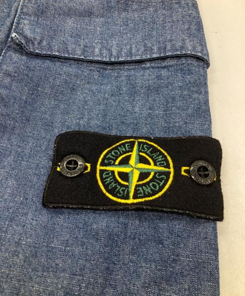 STONE ISLAND（ストーンアイランド）STONE ISLAND (ストーンアイランド) Chambray Canvas Bermuda Shorts インディゴ サイズ:W30の古着・服飾アイテム