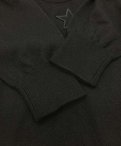 GIVENCHY（ジバンシィ）GIVENCHY (ジバンシィ) ロゴ スターワッペン付きニット BM904C4Y11 ブラック サイズ:Lの古着・服飾アイテム