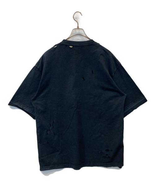 BALENCIAGA（バレンシアガ）BALENCIAGA (バレンシアガ) ヴィンテージ加工ロゴプリントTシャツ 612966 TLVJ1 ブラック サイズ:Mの古着・服飾アイテム