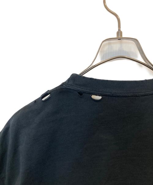 BALENCIAGA（バレンシアガ）BALENCIAGA (バレンシアガ) ヴィンテージ加工ロゴプリントTシャツ 612966 TLVJ1 ブラック サイズ:Mの古着・服飾アイテム