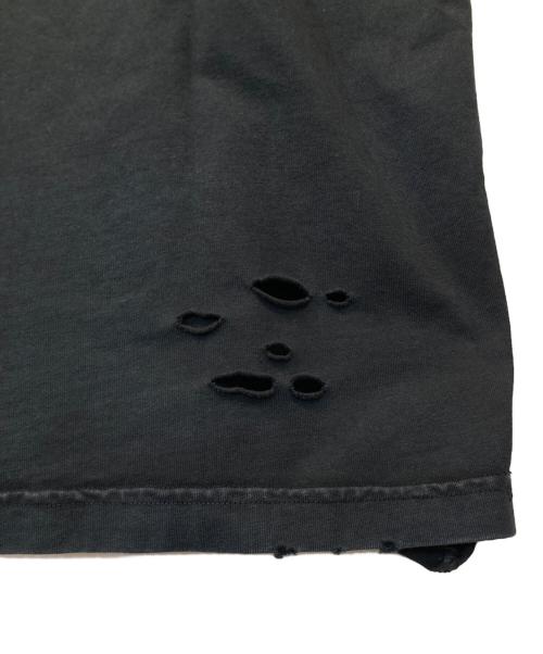 BALENCIAGA（バレンシアガ）BALENCIAGA (バレンシアガ) ヴィンテージ加工ロゴプリントTシャツ 612966 TLVJ1 ブラック サイズ:Mの古着・服飾アイテム