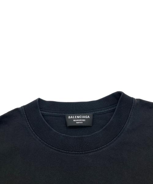 BALENCIAGA（バレンシアガ）BALENCIAGA (バレンシアガ) カレッジロゴプリントTシャツ 612966 TLV89 ブラック サイズ:Mの古着・服飾アイテム