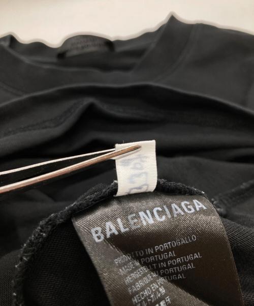 BALENCIAGA（バレンシアガ）BALENCIAGA (バレンシアガ) カレッジロゴプリントTシャツ 612966 TLV89 ブラック サイズ:Mの古着・服飾アイテム