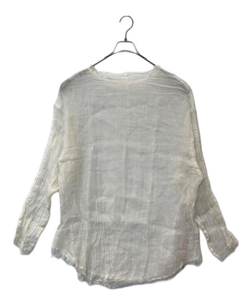 ERiKOKATORi（エリコカトリ）ERiKOKATORi (エリコカトリ) ウールリネンガーゼカットソー　EK7-1-1 アイボリー サイズ:FREEの古着・服飾アイテム