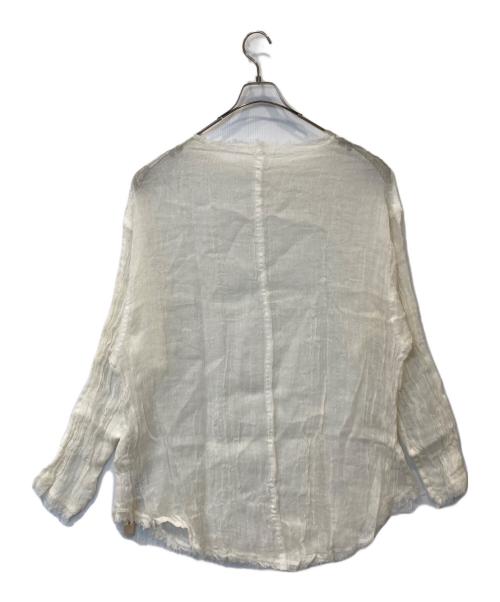 ERiKOKATORi（エリコカトリ）ERiKOKATORi (エリコカトリ) ウールリネンガーゼカットソー　EK7-1-1 アイボリー サイズ:FREEの古着・服飾アイテム