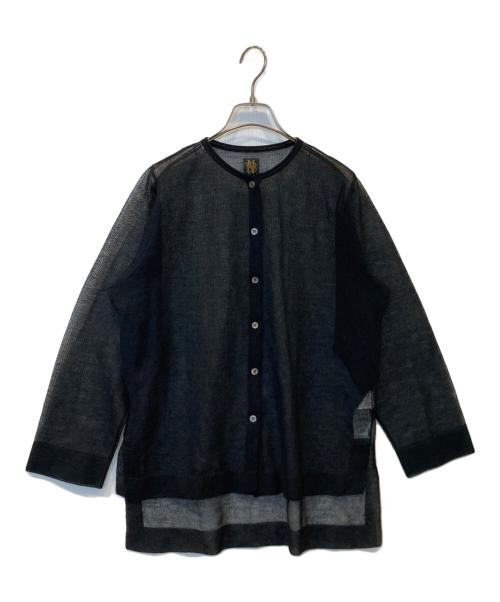 BATONER（バトナ―）BATONER (バトナ―) シアークルーネックカーディガン BN-23SL-037 ブラック サイズ:1の古着・服飾アイテム