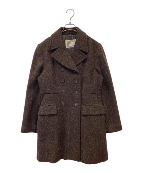 Jane Marple（ジェーンマープル）Jane Marple (ジェーンマープル) モヘア混ダブルブレストコート ブラウン サイズ: 9ARの古着・服飾アイテム