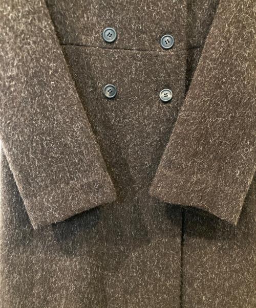 Jane Marple（ジェーンマープル）Jane Marple (ジェーンマープル) モヘア混ダブルブレストコート ブラウン サイズ: 9ARの古着・服飾アイテム