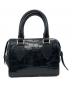 Vivienne Westwood (ヴィヴィアンウエストウッド) クロコ型押しオーブロゴハンドバッグ ブラック：30000円