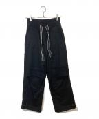 LIVINGTONEリヴィントーン）の古着「RELAXED OPEN KNEE デニムパンツ　LT-BLU-STW01」｜ブラック
