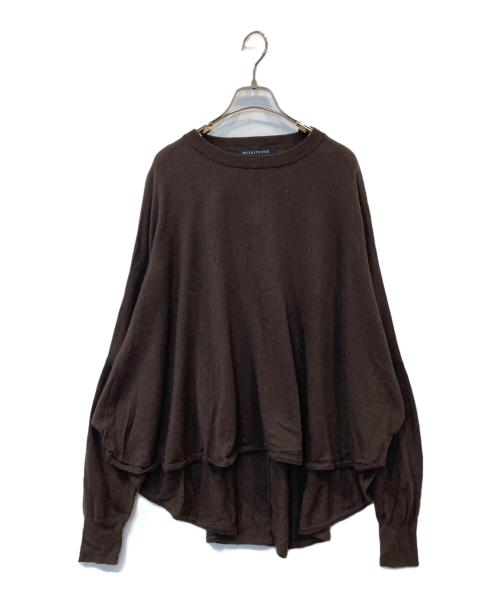 mizuiro-ind（ミズイロインド）mizuiro-ind (ミズイロインド) フロントシームコクーンプルオーバー 3-22706523 ブラウン サイズ:FREEの古着・服飾アイテム