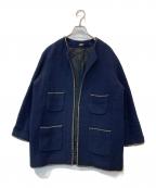 MUSE de Deuxieme Classeミューズ ドゥーズィエム クラス）の古着「chain tweed ジャケット 22010500410030」｜ネイビー