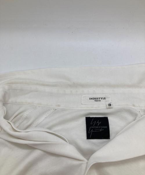 YOHJI YAMAMOTO COSTUME D HOMME（ヨウジヤマモトコストチュームドオム）YOHJI YAMAMOTO COSTUME D HOMME (ヨウジヤマモトコストチュームドオム) INDUSTYLE TOKYO (インダスタイル トーキョー) 長袖シャツ　HF-888-051 ホワイト サイズ:3の古着・服飾アイテム