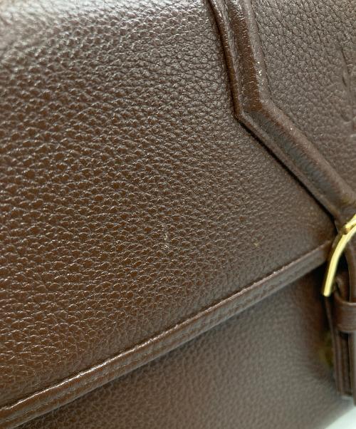 Yves Saint Laurent（イヴサンローラン）Yves Saint Laurent (イヴサンローラン) レザーショルダーバッグ ブラウンの古着・服飾アイテム