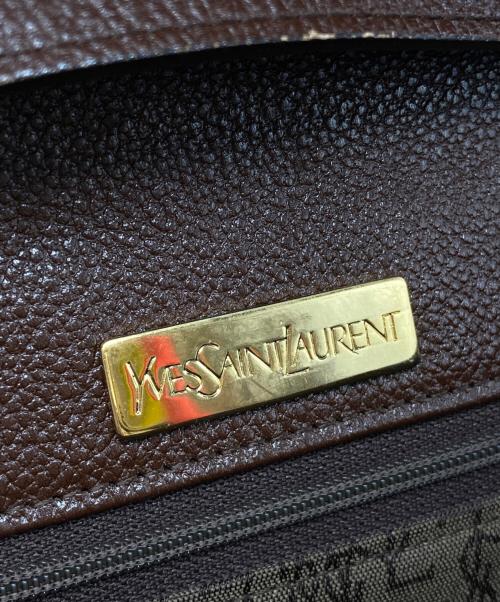 Yves Saint Laurent（イヴサンローラン）Yves Saint Laurent (イヴサンローラン) レザーショルダーバッグ ブラウンの古着・服飾アイテム