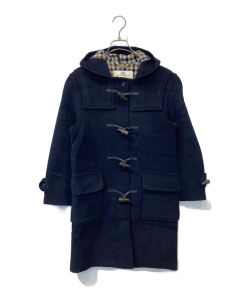 Aquascutum（アクアスキュータム）Aquascutum (アクアスキュータム) 裏ギンガムチェックダッフルコート ネイビー サイズ:XSの古着・服飾アイテム